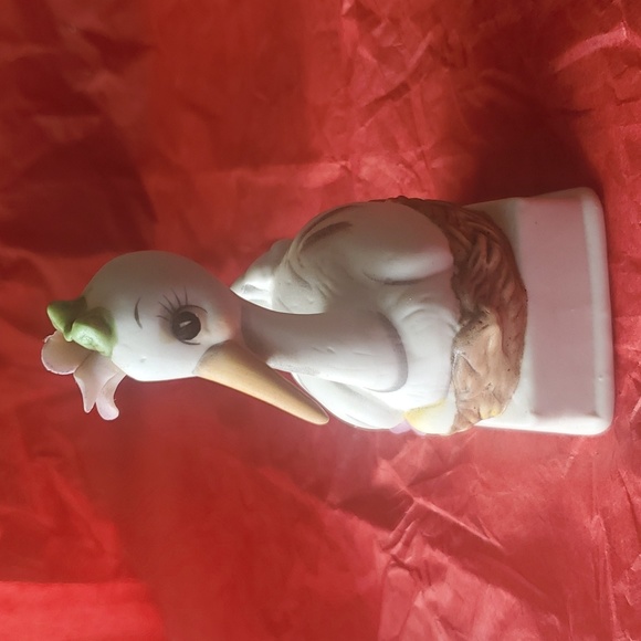 Vintage  Wilton 1972 Cake Topper Stork on Nest " Guess What " - Picture 2 of 6